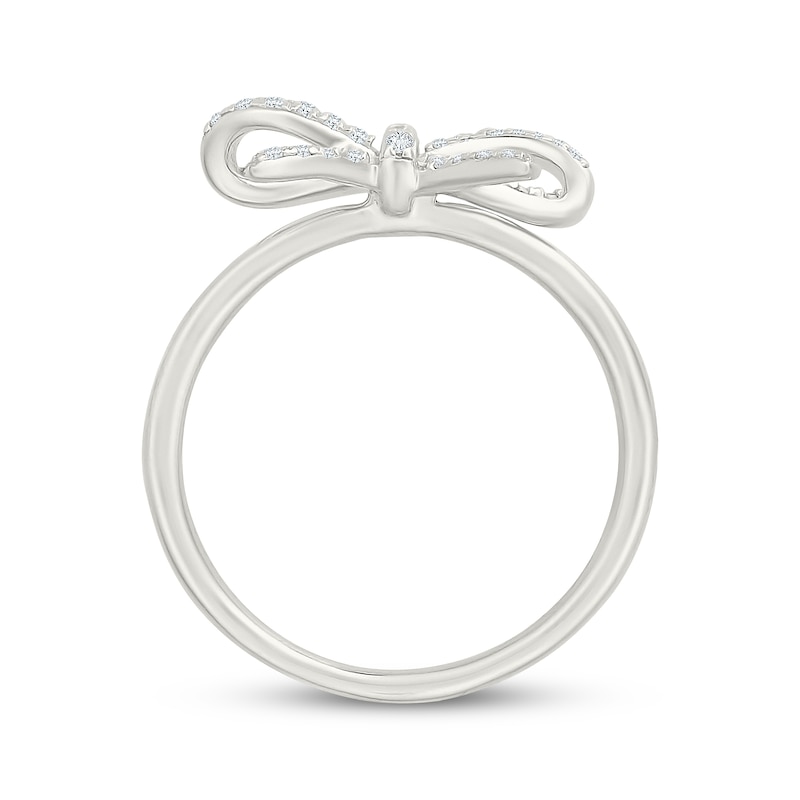 Main Image 3 of KAY Lab-Grown Diamonds Bow Fashion Ring 1/6 ct tw Sterling Silver