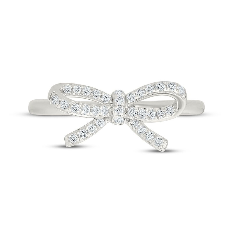 Main Image 4 of KAY Lab-Grown Diamonds Bow Fashion Ring 1/6 ct tw Sterling Silver