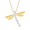 Thumbnail Image 1 of KAY Lab-Grown Diamonds Dragonfly Necklace 1/10 ct tw 10K Yellow Gold 18"