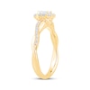 Thumbnail Image 2 of Now + Forever Emerald-Cut Diamond Halo Engagement Ring 1/2 ct tw 14K Yellow Gold