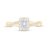 Thumbnail Image 3 of Now + Forever Emerald-Cut Diamond Halo Engagement Ring 1/2 ct tw 14K Yellow Gold