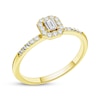 Thumbnail Image 2 of KAY Lab-Grown Diamonds Emerald-Cut Promise Ring 1/5 ct tw 10K Yellow Gold