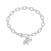 Thumbnail Image 2 of Disney Treasures The Lion King Diamond Elephant Dangle Charm Bracelet 1/8 ct tw Sterling Silver 7.25"