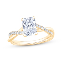 Now + Forever Lab-Grown Diamonds Radiant-Cut Engagement Ring 1-3/4 ct tw 14K Yellow Gold