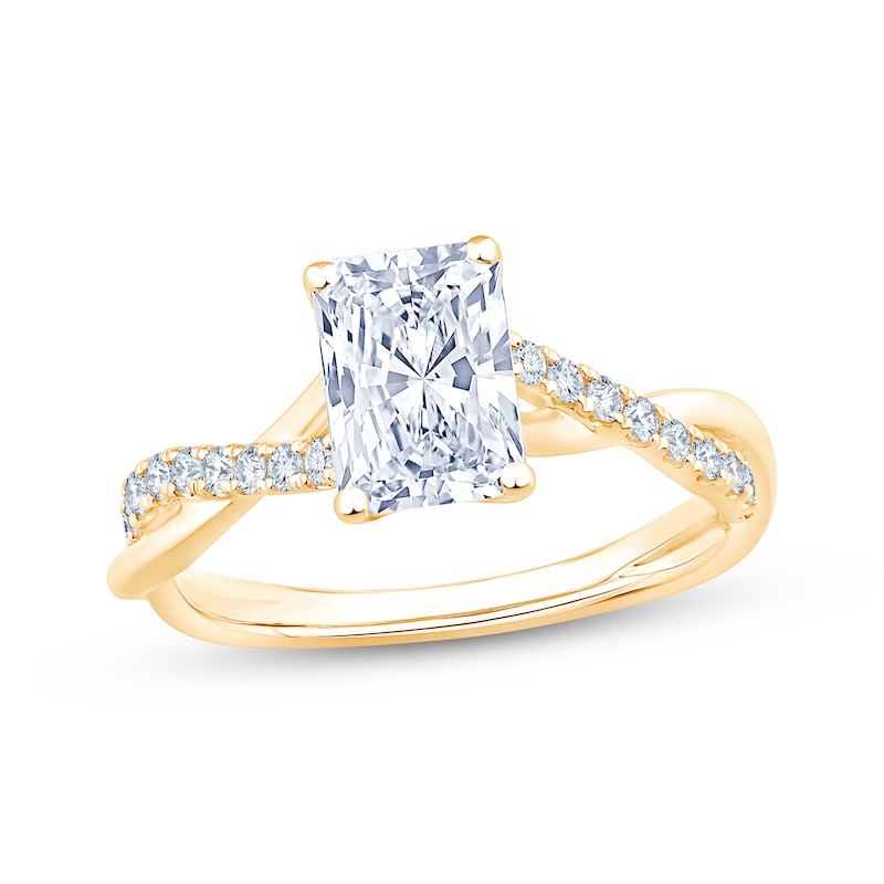 Main Image 1 of Now + Forever Lab-Grown Diamonds Radiant-Cut Engagement Ring 1-3/4 ct tw 14K Yellow Gold