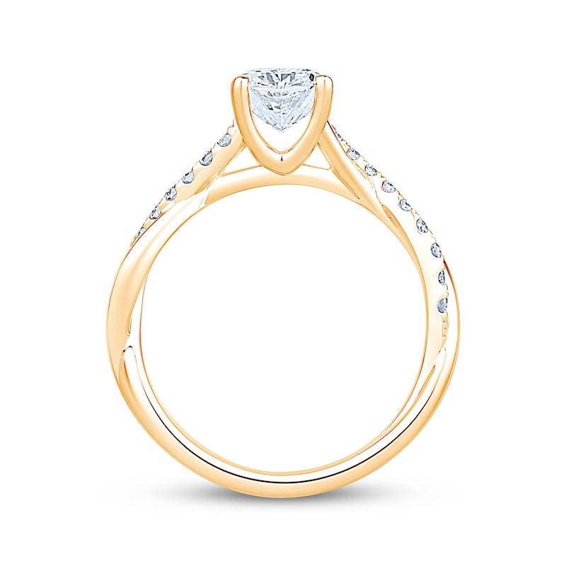 Main Image 2 of Now + Forever Lab-Grown Diamonds Radiant-Cut Engagement Ring 1-3/4 ct tw 14K Yellow Gold
