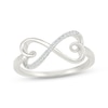 Thumbnail Image 1 of Diamond Infinity Heart Ring 1/20 ct tw Sterling Silver