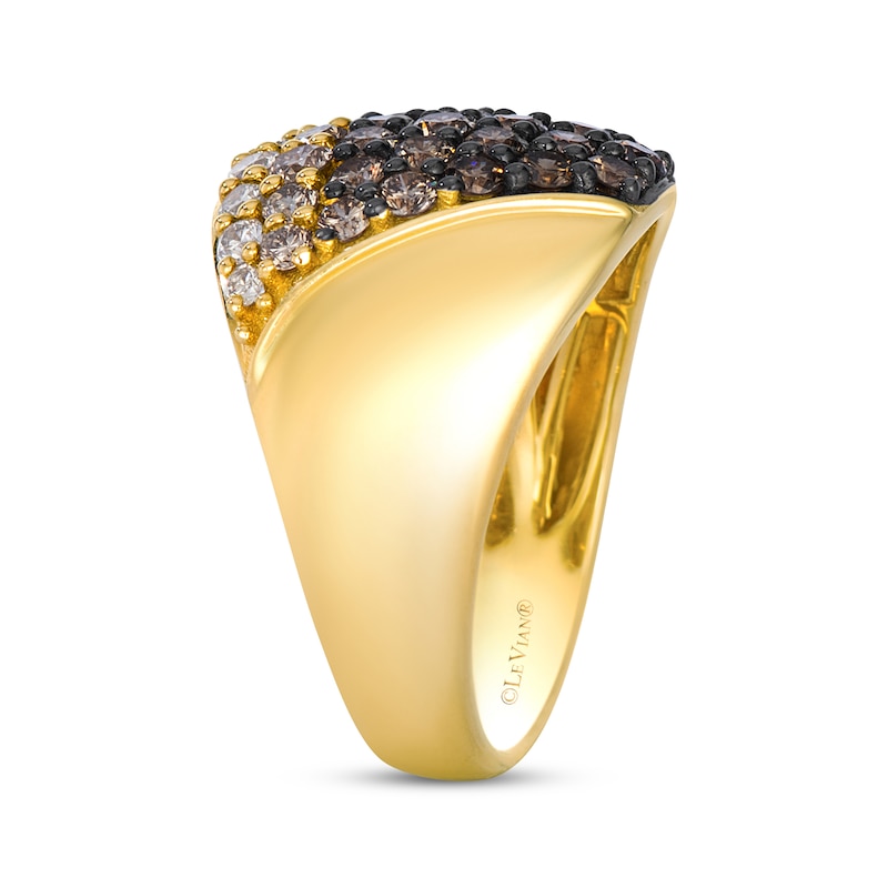 Main Image 2 of Le Vian Couture Chocolate Ombré Diamond Ring 1-1/3 ct tw 14K Honey Gold