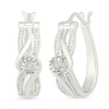 Thumbnail Image 2 of Diamond Accent Swirl Design Hoop Earrings Sterling Silver
