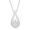 Thumbnail Image 1 of KAY Lab-Grown Diamond Accent Teardrop Necklace Sterling Silver