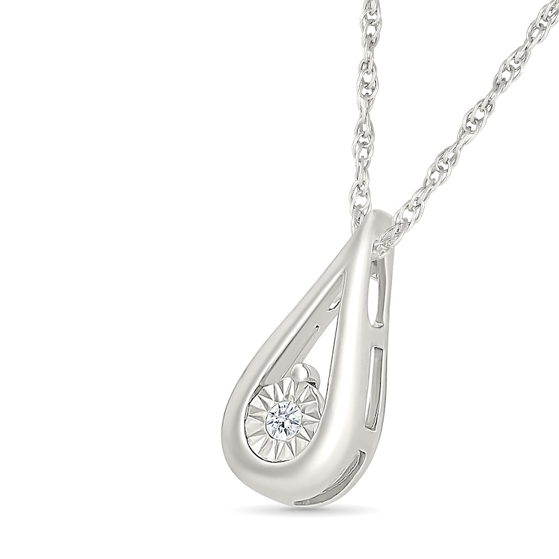 Main Image 2 of KAY Lab-Grown Diamond Accent Teardrop Necklace Sterling Silver