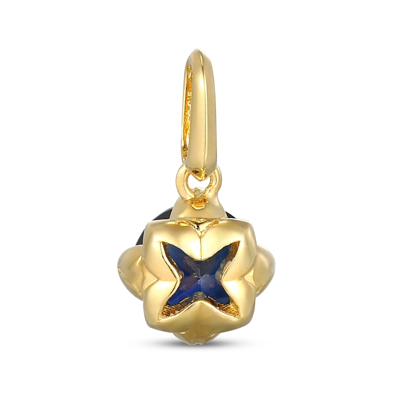 Main Image 3 of STUDIO BY KAY Blue Lab-Created Sapphire Charm 24K Yellow Gold Vermeil Sterling Silver