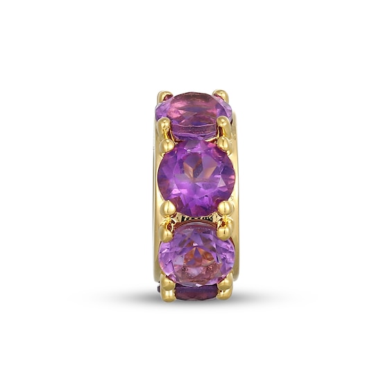 STUDIO BY KAY Amethyst Rondelle Charm 24K Yellow Gold Vermeil Sterling Silver
