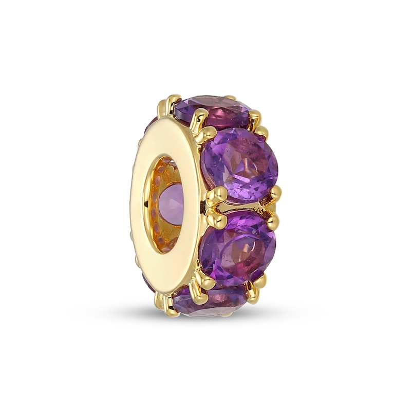 Main Image 2 of STUDIO BY KAY Amethyst Rondelle Charm 24K Yellow Gold Vermeil Sterling Silver