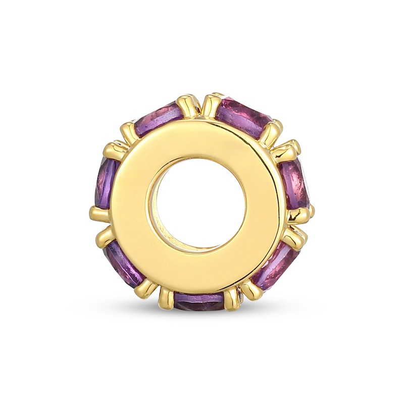 Main Image 3 of STUDIO BY KAY Amethyst Rondelle Charm 24K Yellow Gold Vermeil Sterling Silver