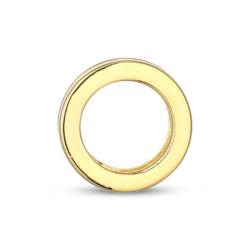 Main Image 3 of STUDIO BY KAY Pink Lab-Created Sapphire Center Stripe Rondelle Charm 24K Yellow Gold Vermeil Sterling Silver