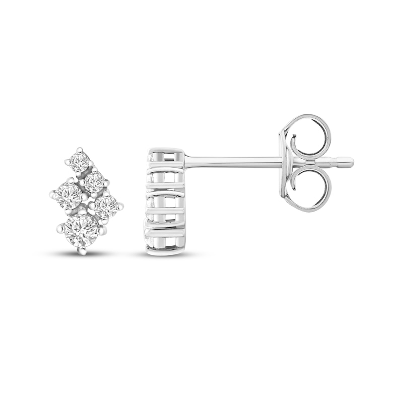 Main Image 1 of JOUJE Collection Lab-Grown Diamond Scatter Stud Earrings 1/4 ct tw Sterling Silver