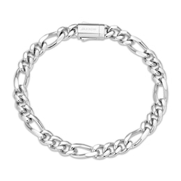 JAXXON Men's Collection 7mm Figaro Chain Bracelet Solid Stainless Steel 8"