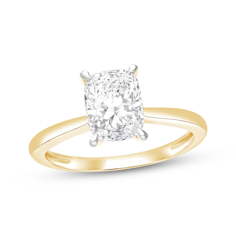 Main Image 1 of Now + Forever Lab-Grown Diamonds Certified Elongated Cushion-Cut Solitaire Engagement Ring 1-1/2 ct tw 14K Yellow Gold (F/VS2)