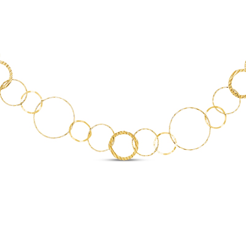 Main Image 1 of Circle Chain Necklace 14K Yellow Gold 24&quot;