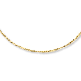 Chain Necklace Solid 14K Yellow Gold 18"