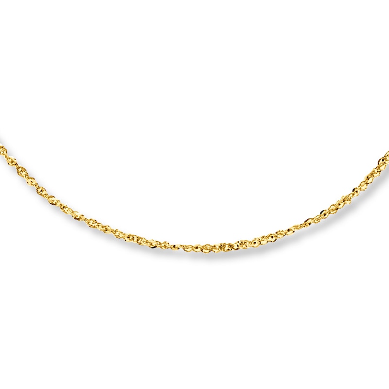 Main Image 1 of Chain Necklace Solid 14K Yellow Gold 18&quot;