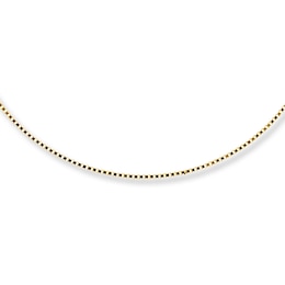 0.75mm Box Chain Necklace Solid 14K Yellow Gold 20"