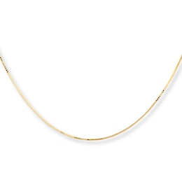 Box Chain Necklace 10K Yellow Gold 20&quot; Length