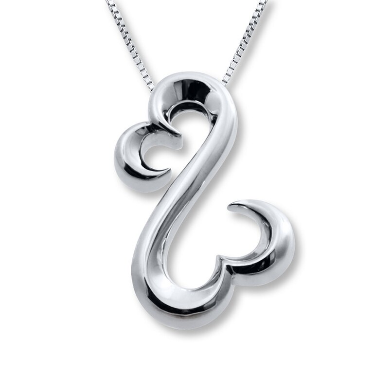 Open Hearts Necklace Sterling Silver Kay - Kay Jewelers Open Heart Pendant