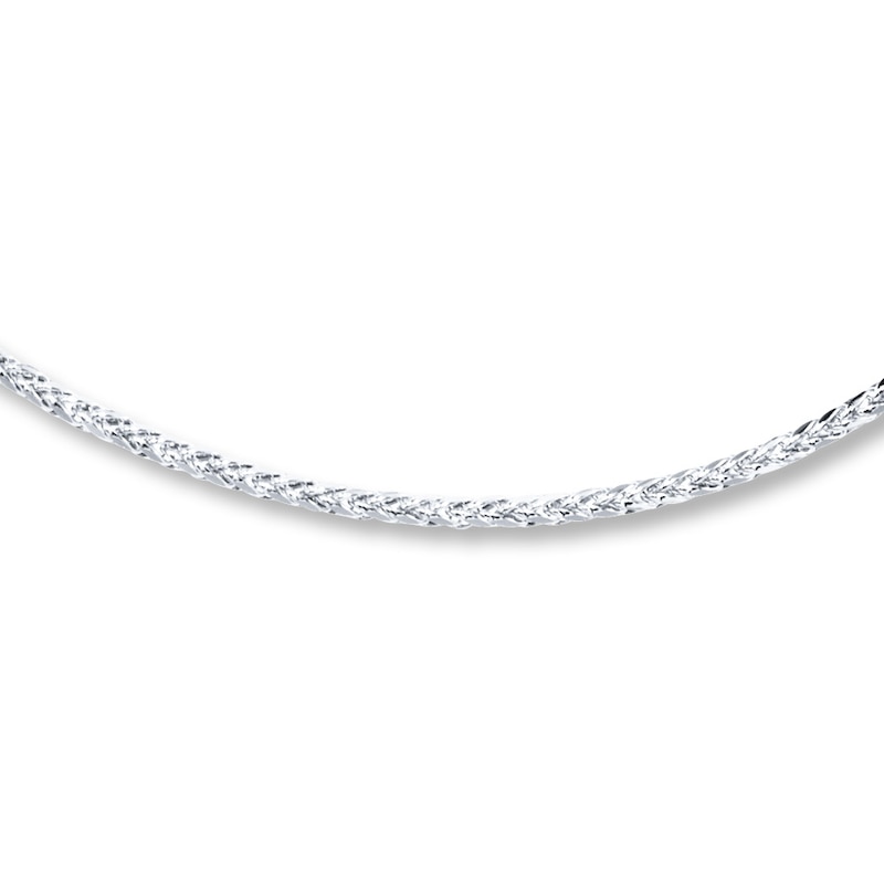 Main Image 1 of Wheat Chain Hollow 10K White Gold 22&quot;