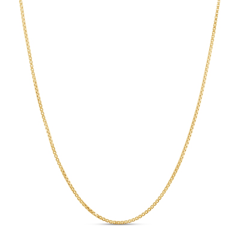 Main Image 1 of Venetian Box Chain Hollow 14K Yellow Gold 20&quot;