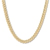 Men's Cuban Curb Chain Necklace 10K Yellow Gold 24"