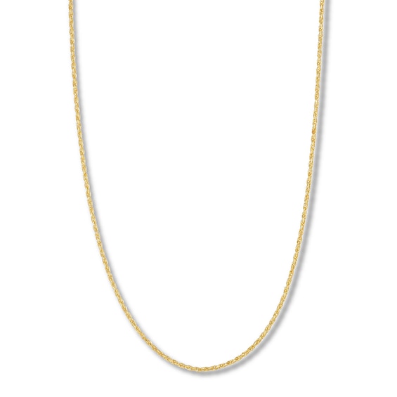 Rope Chain Necklace Solid 14K Yellow Gold Appx. 1mm 22"