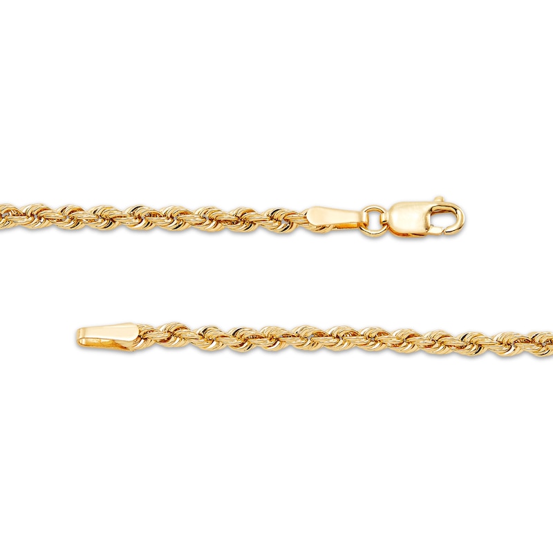 Main Image 2 of Double Rope Drop Necklace 10K Yellow Gold 17&quot;