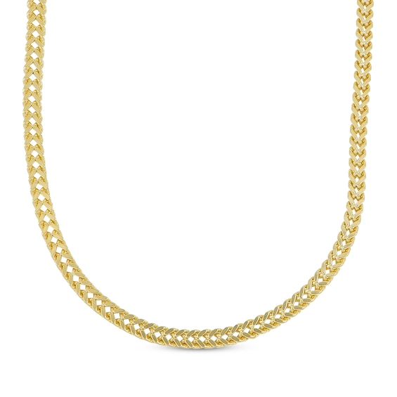 Link Chain Necklace Semi-Solid 10K Yellow Gold 22"