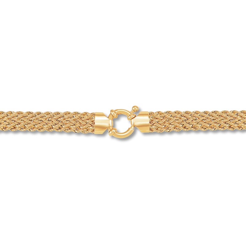 Main Image 3 of Five Row Rope Necklace Hollow 10K Yellow Gold 18&quot;