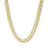 Thumbnail Image 1 of Curb Chain Necklace Solid 14K Yellow Gold 24&quot;
