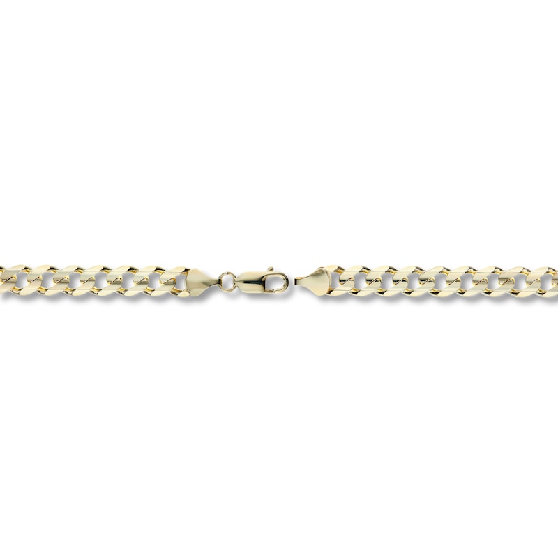 Main Image 2 of Curb Chain Necklace Solid 14K Yellow Gold 24&quot;