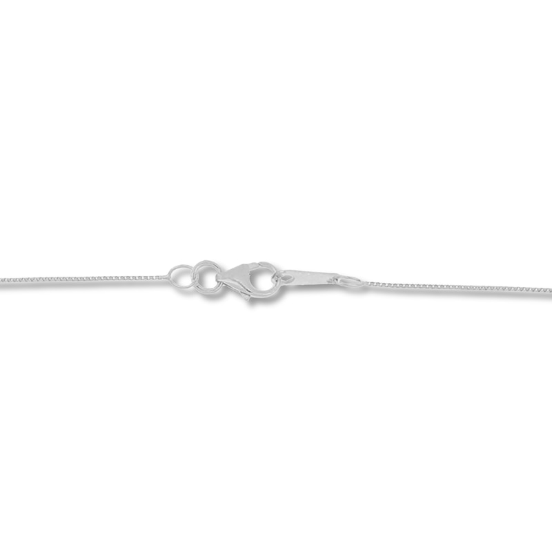 Solid Box Chain Necklace 14K White Gold 20"