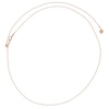 Heart Lariat Necklace Solid 14K Rose Gold 22"