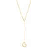 Thumbnail Image 1 of Paperclip Lariat Heart Necklace 10K Yellow Gold 18&quot;
