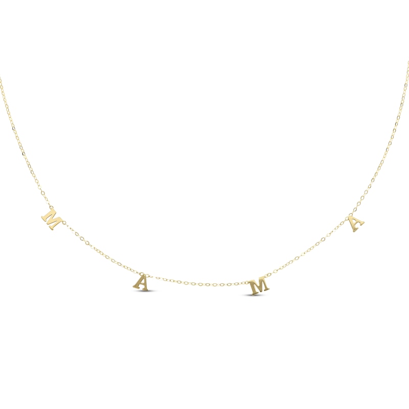 Main Image 1 of "Mama" Necklace 10K Yellow Gold 18"