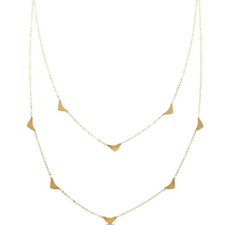Main Image 1 of Double Layer Necklace 10K Yellow Gold 18"
