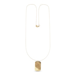 "Family" Dog Tag Necklace 10K Yellow Gold 18"