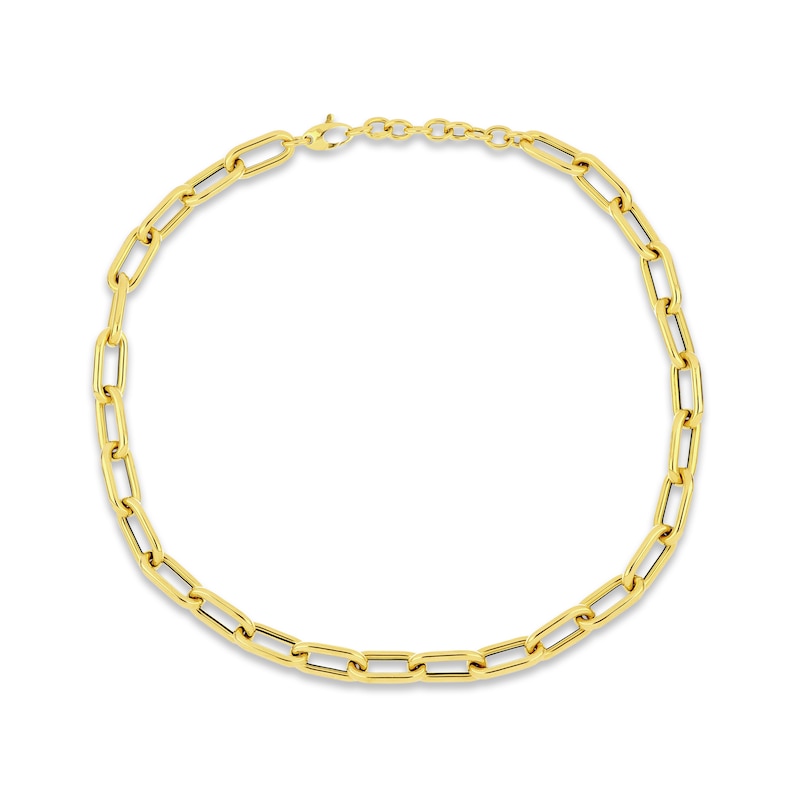 Main Image 1 of Paperclip Necklace Hollow 10K Yellow Gold 20&quot;