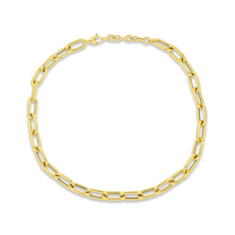 Main Image 1 of Paperclip Necklace Hollow 10K Yellow Gold 18&quot;