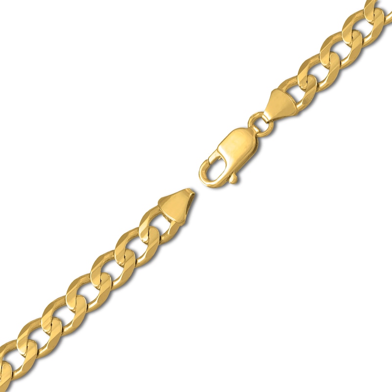 Main Image 2 of Curb Chain Necklace Solid 10K Yellow Gold 20&quot;