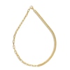 Paperclip & Curb Chain Necklace 10K Yellow Gold 18"