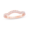 Thumbnail Image 0 of THE LEO First Light Diamond Contoured Wedding Band 1/4 ct tw 14K Rose Gold