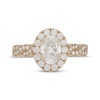 Neil Lane Artistry Oval-Cut Lab-Created Diamond Halo Engagement Ring 1-3/4 ct tw 14K Yellow Gold